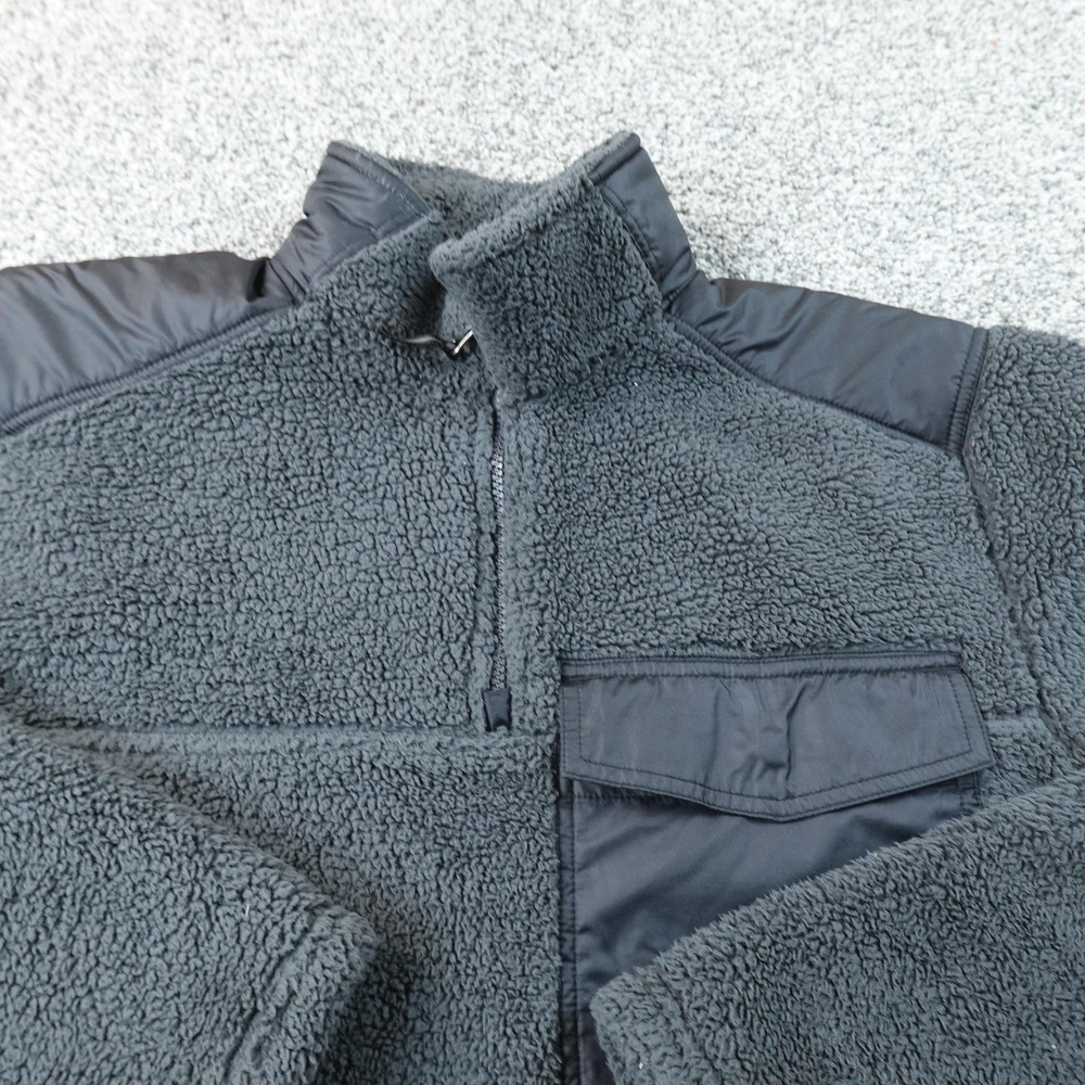 North Face Jacket Mens XL Gray Sherpa Fleece 1/4 Zip‎ Pullover Coat Outdoor Hike